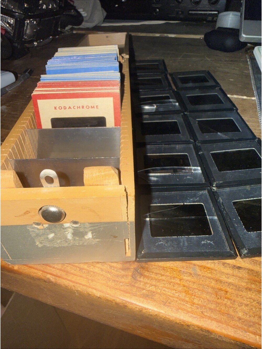 Antique Tru-vue Slides Lot 50 & 10 Glass Slides With Kodak Case